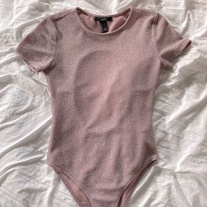 Sparkly Lilac Backless Body Suit
